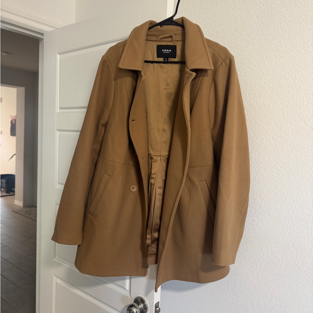 Torrid Camel Coat 2x never worn